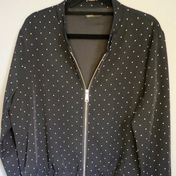 TOKITO - light lined bomber style jacket - front zip - size 14 - Picture 2 of 5